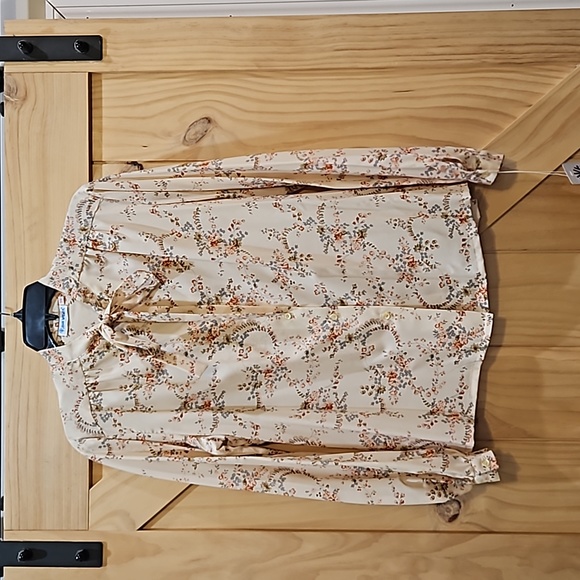 Vintage Tops - NOS | Vintage 60's / 70's John Meyer Brand Floral Print Button Up Top | Size 14